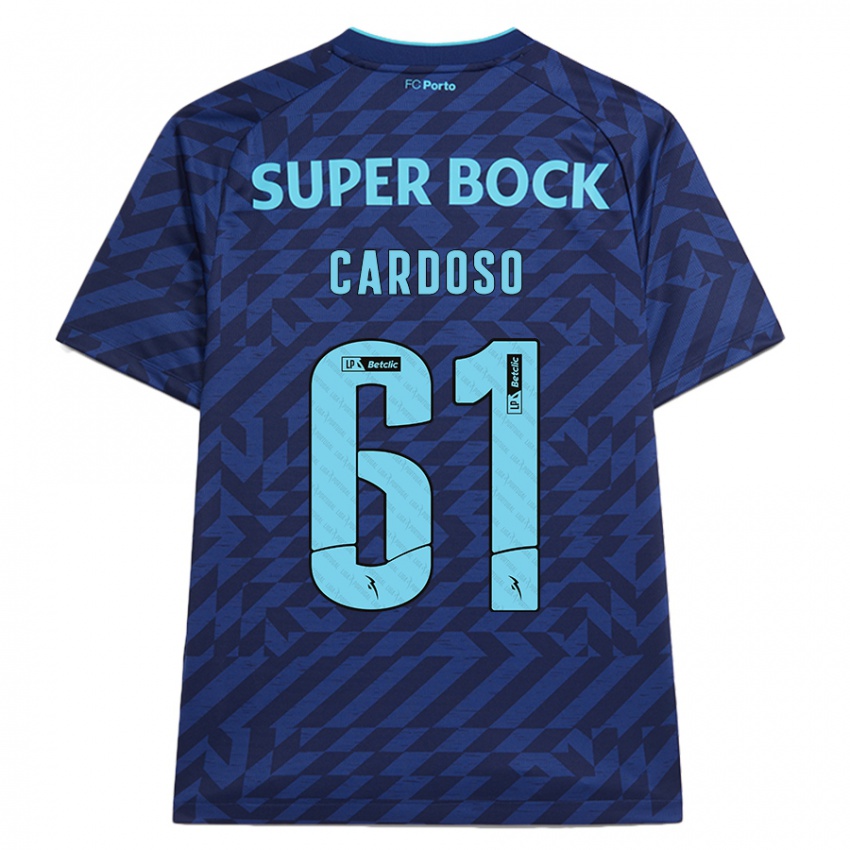 Kinderen Ivan Cardoso #61 Marineblauw Thuisshirt Derde Tenue 2024/25 T-Shirt