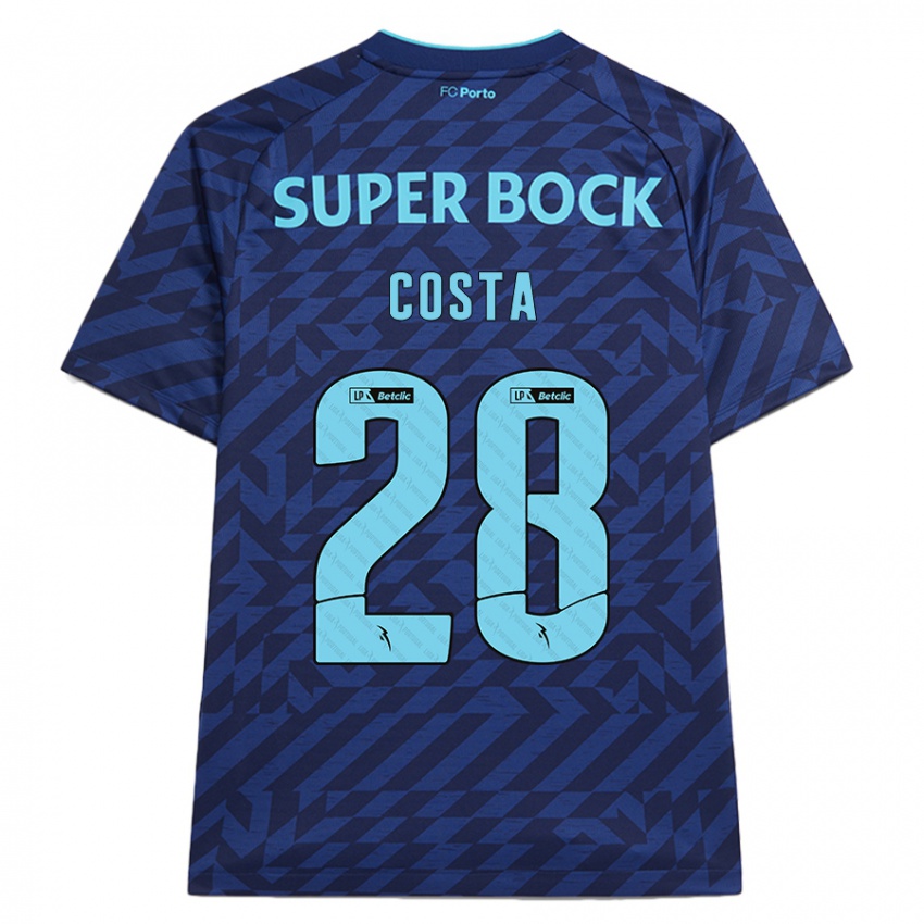 Kinderen Bruno Costa #28 Marineblauw Thuisshirt Derde Tenue 2024/25 T-Shirt