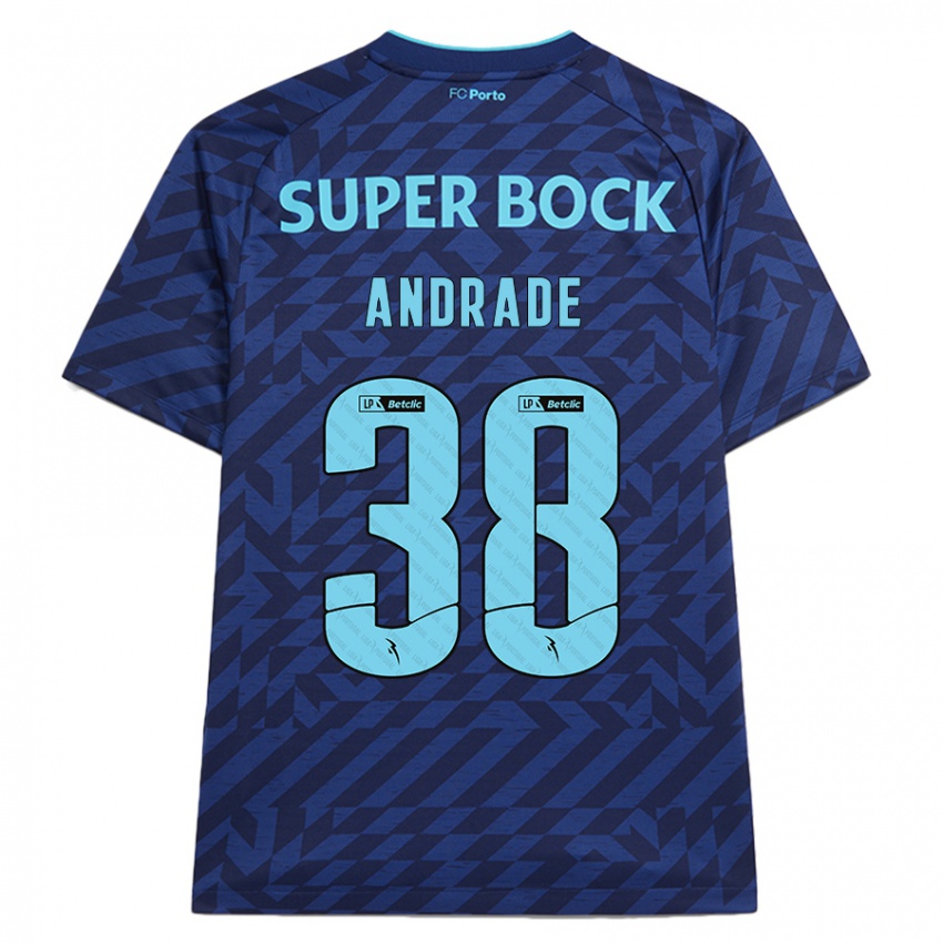 Kinderen Fernando Andrade #38 Marineblauw Thuisshirt Derde Tenue 2024/25 T-Shirt