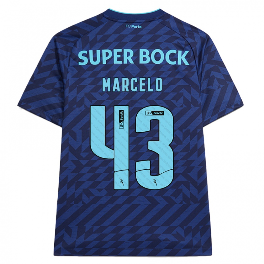 Kinderen Joao Marcelo #43 Marineblauw Thuisshirt Derde Tenue 2024/25 T-Shirt