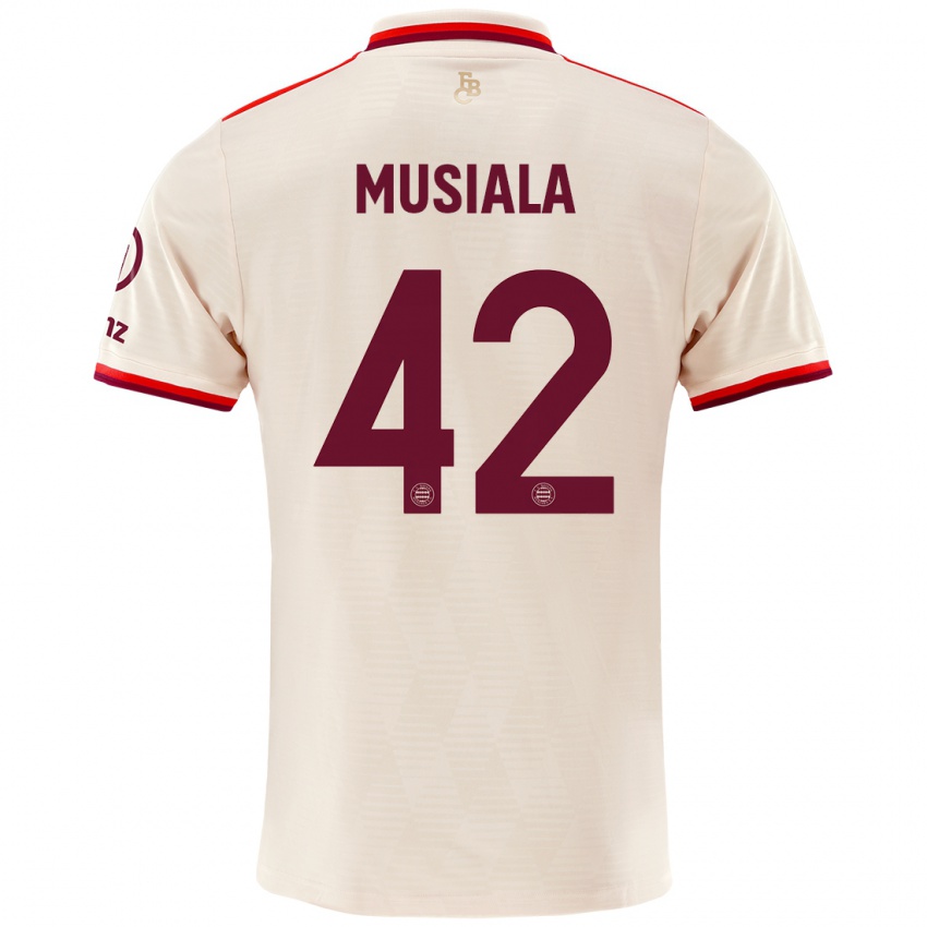 Kinderen Jamal Musiala #42 Linen Thuisshirt Derde Tenue 2024/25 T-Shirt