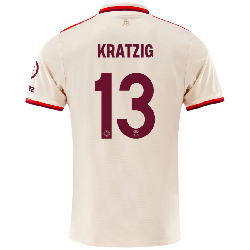 Kinderen Frans Kratzig #13 Linen Thuisshirt Derde Tenue 2024/25 T-Shirt