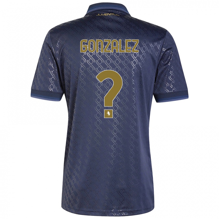 Kinderen Facundo González #0 Marineblauw Thuisshirt Derde Tenue 2024/25 T-Shirt