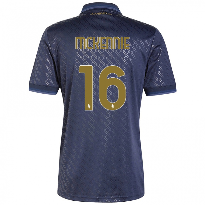 Kinderen Weston Mckennie #16 Marineblauw Thuisshirt Derde Tenue 2024/25 T-Shirt