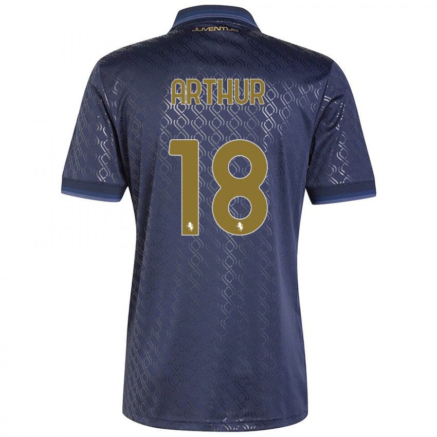 Kinderen Arthur Melo #18 Marineblauw Thuisshirt Derde Tenue 2024/25 T-Shirt