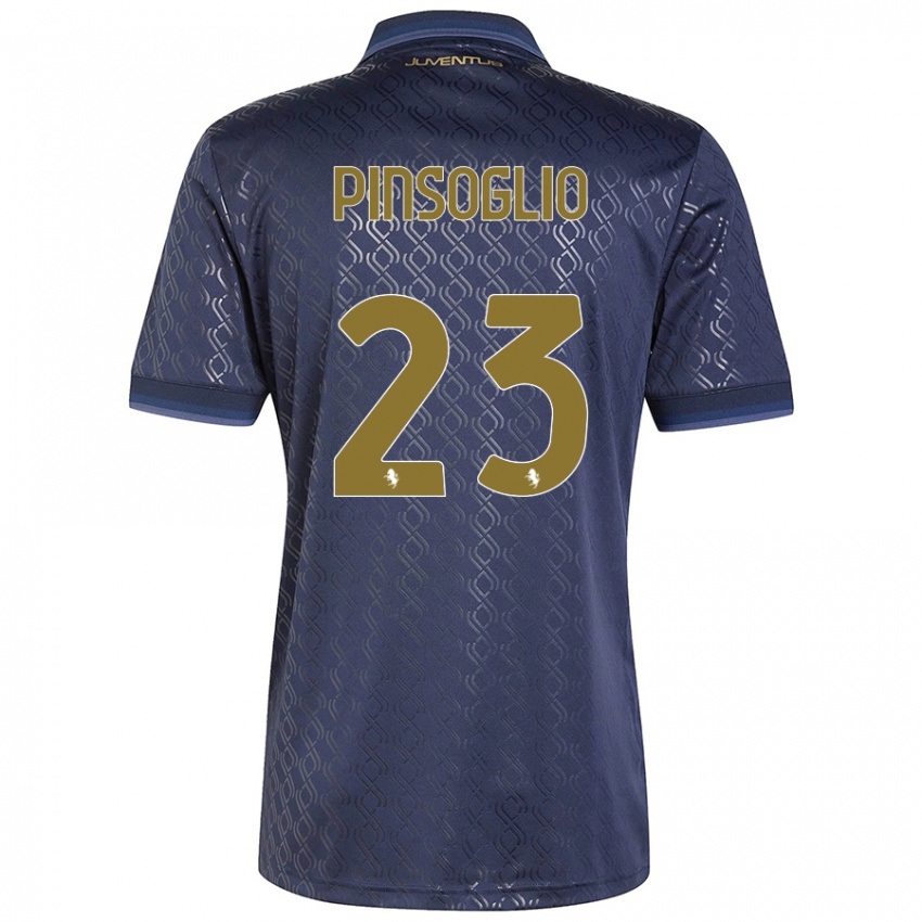 Kinderen Carlo Pinsoglio #23 Marineblauw Thuisshirt Derde Tenue 2024/25 T-Shirt