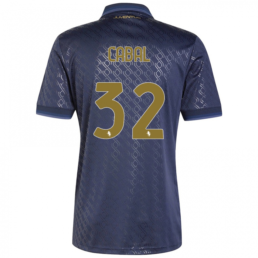 Kinderen Juan Cabal #32 Marineblauw Thuisshirt Derde Tenue 2024/25 T-Shirt