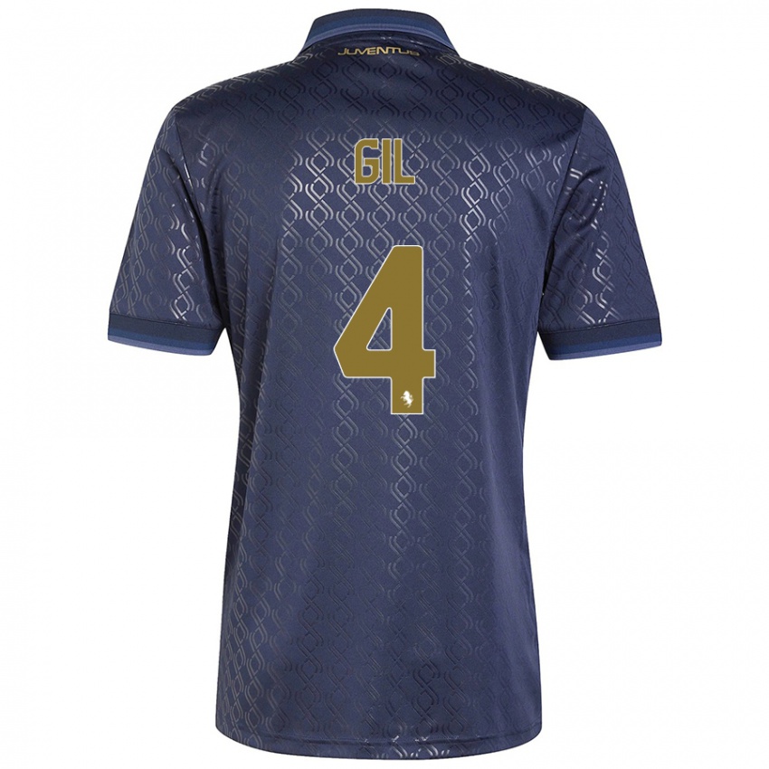 Kinderen Javier Gil #4 Marineblauw Thuisshirt Derde Tenue 2024/25 T-Shirt