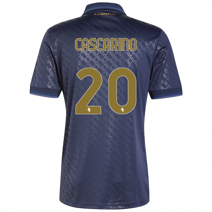 Kinderen Estelle Cascarino #20 Marineblauw Thuisshirt Derde Tenue 2024/25 T-Shirt