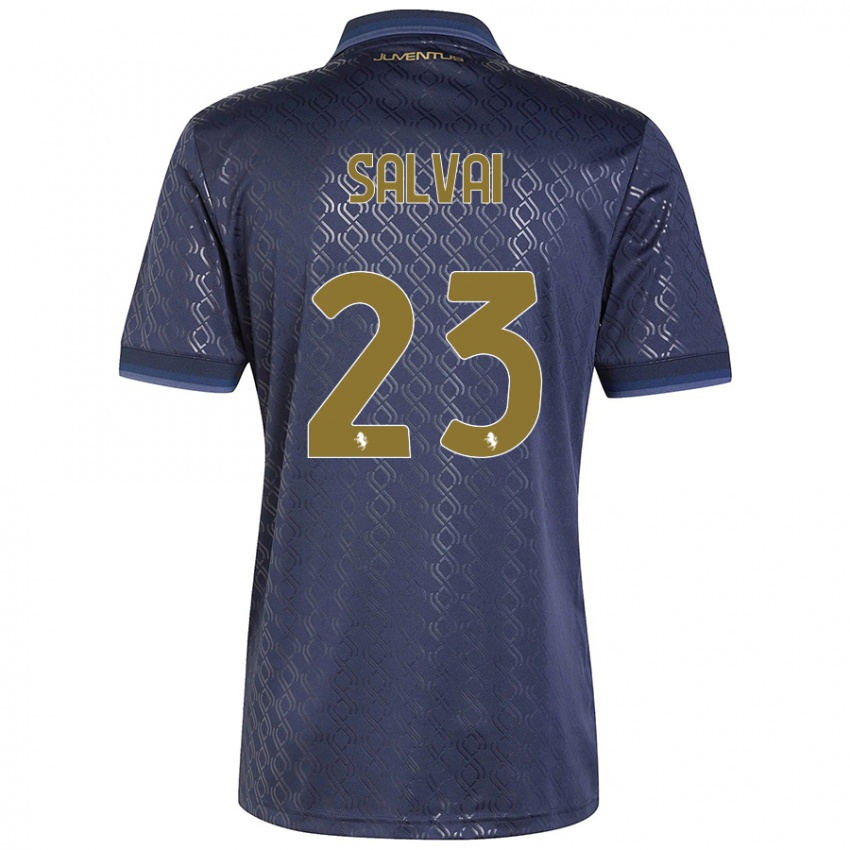 Kinderen Cecilia Salvai #23 Marineblauw Thuisshirt Derde Tenue 2024/25 T-Shirt