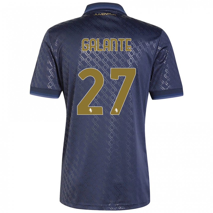 Kinderen Tommaso Galante #27 Marineblauw Thuisshirt Derde Tenue 2024/25 T-Shirt