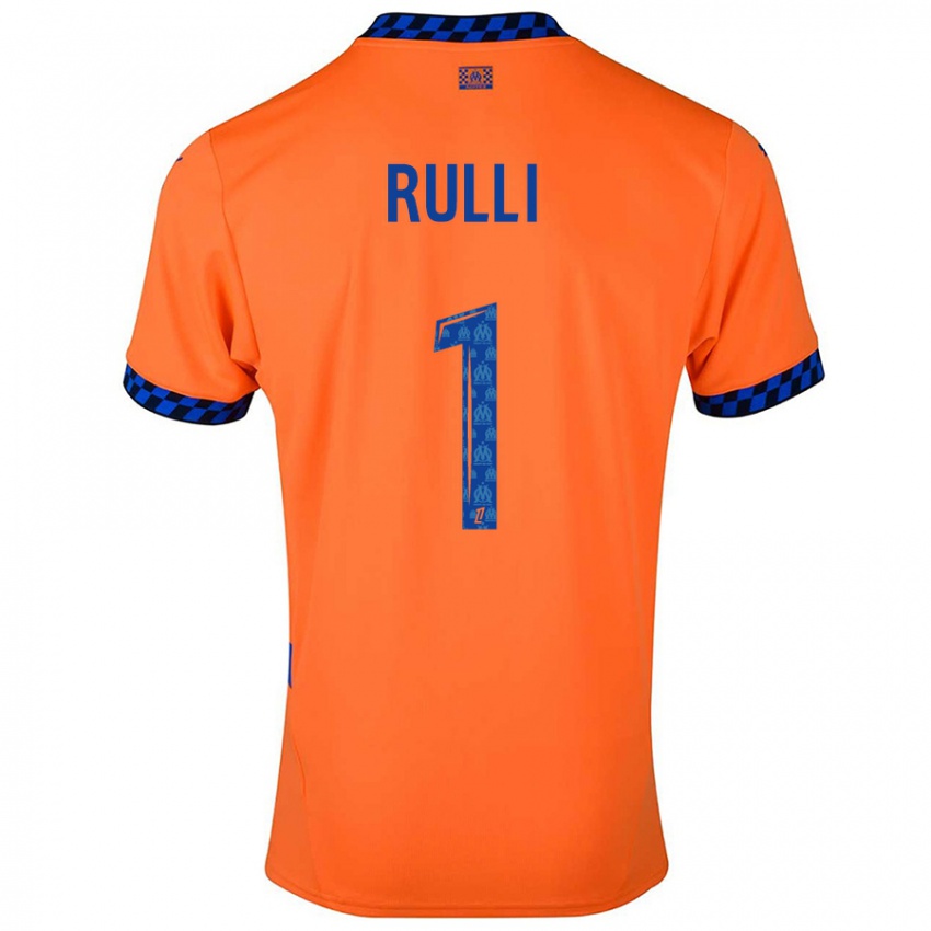 Kinderen Gerónimo Rulli #1 Oranje Donkerblauw Thuisshirt Derde Tenue 2024/25 T-Shirt