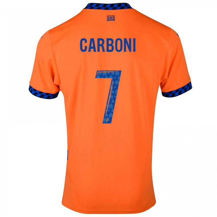 Kinderen Valentín Carboni #7 Oranje Donkerblauw Thuisshirt Derde Tenue 2024/25 T-Shirt