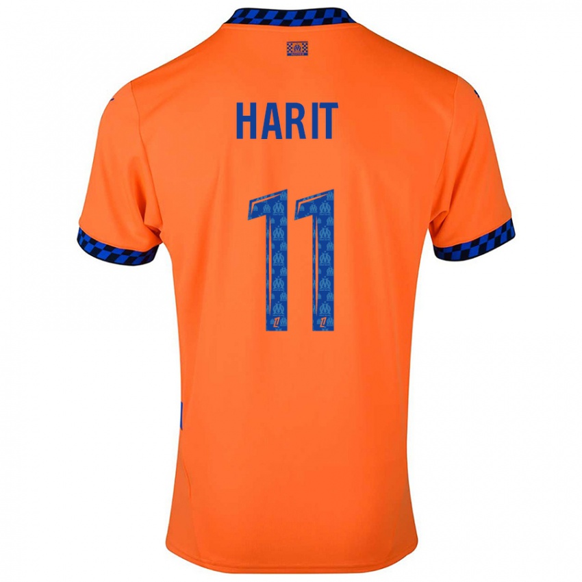 Kinderen Amine Harit #11 Oranje Donkerblauw Thuisshirt Derde Tenue 2024/25 T-Shirt