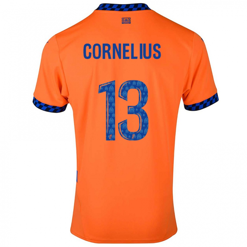 Kinderen Derek Cornelius #13 Oranje Donkerblauw Thuisshirt Derde Tenue 2024/25 T-Shirt