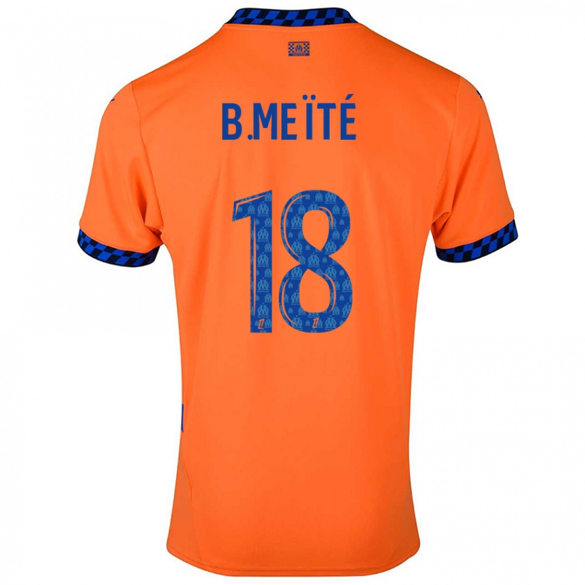 Kinderen Bamo Meïté #18 Oranje Donkerblauw Thuisshirt Derde Tenue 2024/25 T-Shirt