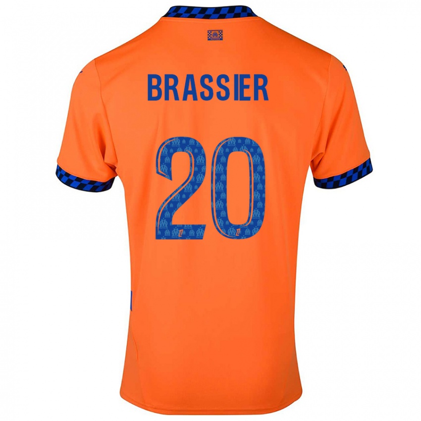 Kinderen Lilian Brassier #20 Oranje Donkerblauw Thuisshirt Derde Tenue 2024/25 T-Shirt