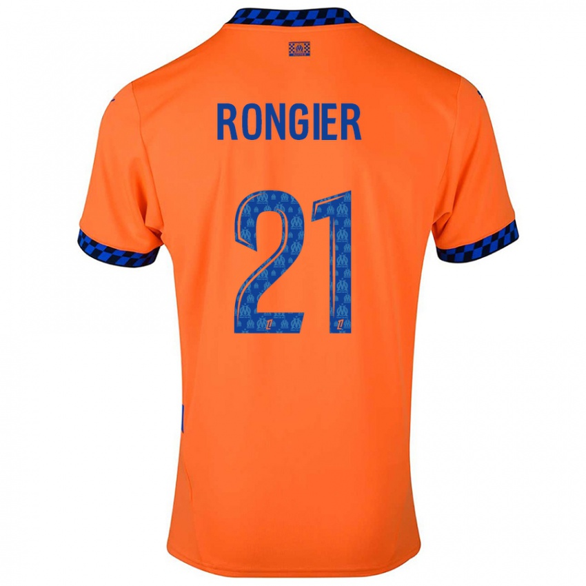 Kinderen Valentin Rongier #21 Oranje Donkerblauw Thuisshirt Derde Tenue 2024/25 T-Shirt