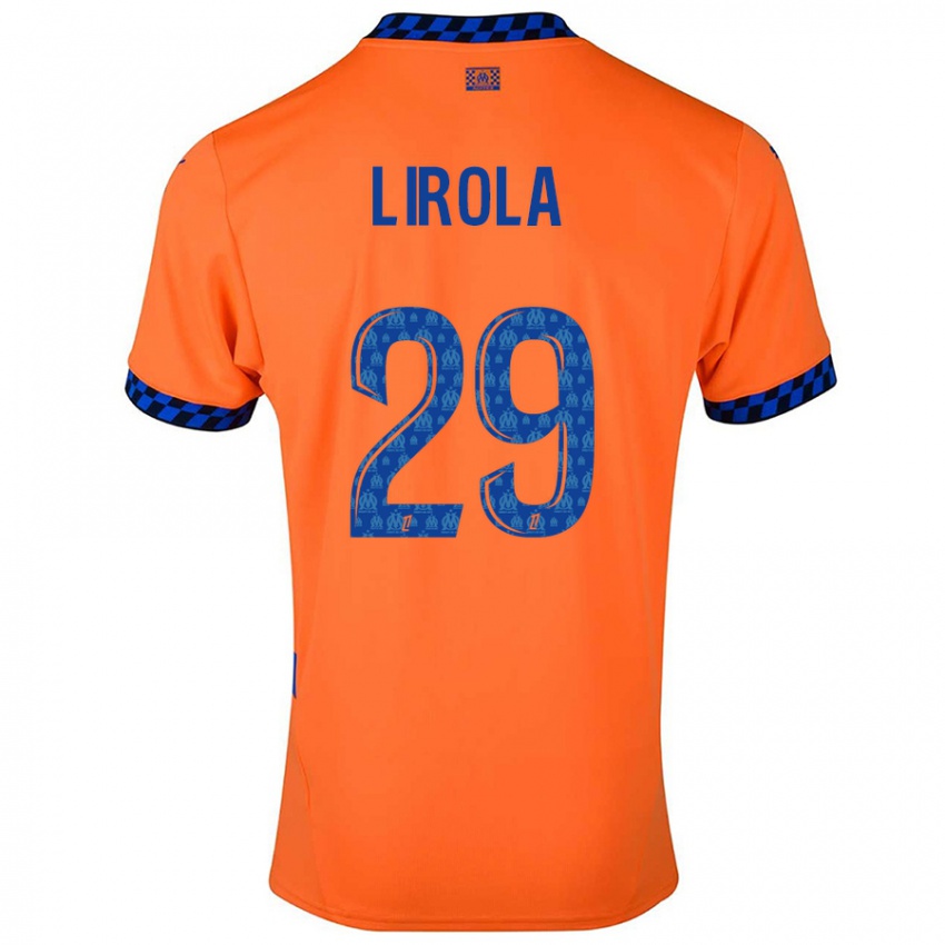 Kinderen Pol Lirola #29 Oranje Donkerblauw Thuisshirt Derde Tenue 2024/25 T-Shirt