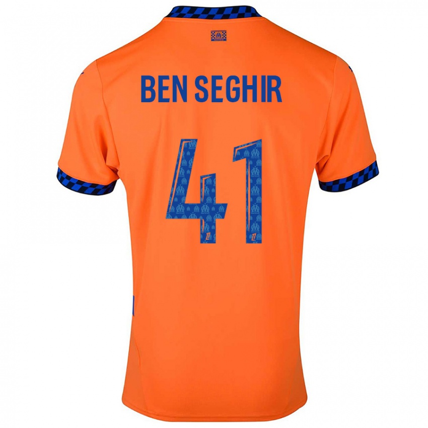 Kinderen Salim Ben Seghir #41 Oranje Donkerblauw Thuisshirt Derde Tenue 2024/25 T-Shirt