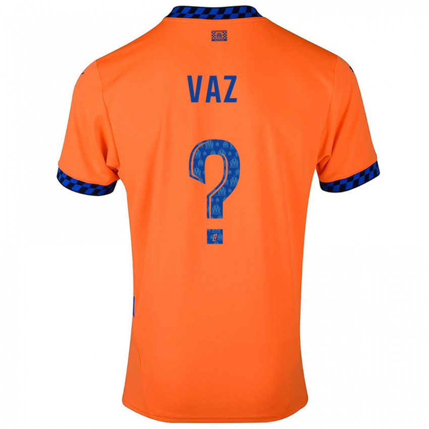 Kinderen Robinio Vaz #0 Oranje Donkerblauw Thuisshirt Derde Tenue 2024/25 T-Shirt