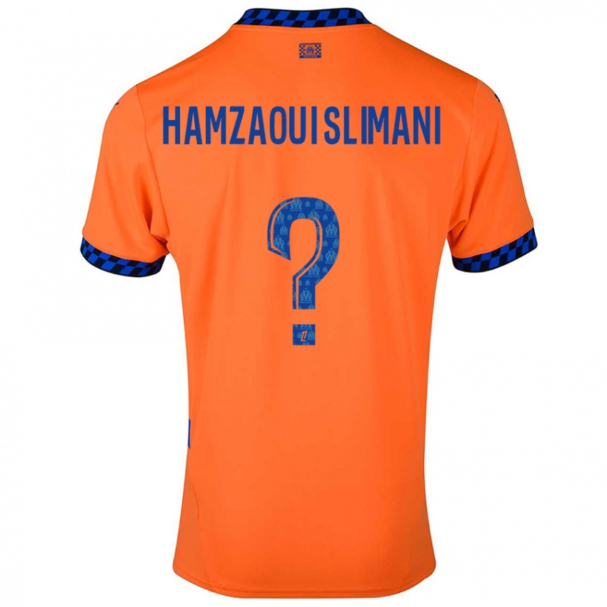 Kinderen Hilan Hamzaoui Slimani #0 Oranje Donkerblauw Thuisshirt Derde Tenue 2024/25 T-Shirt