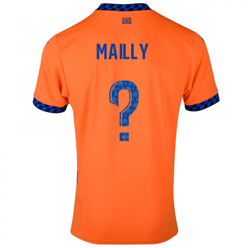 Kinderen Evan Mailly #0 Oranje Donkerblauw Thuisshirt Derde Tenue 2024/25 T-Shirt