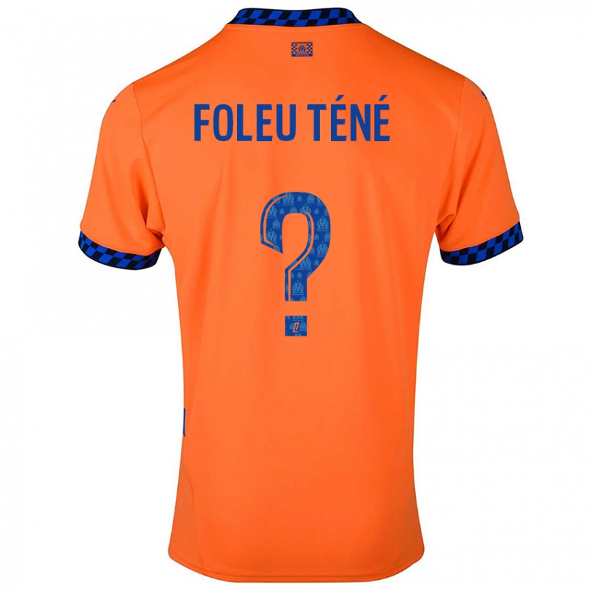 Kinderen Krys Foleu Téné #0 Oranje Donkerblauw Thuisshirt Derde Tenue 2024/25 T-Shirt