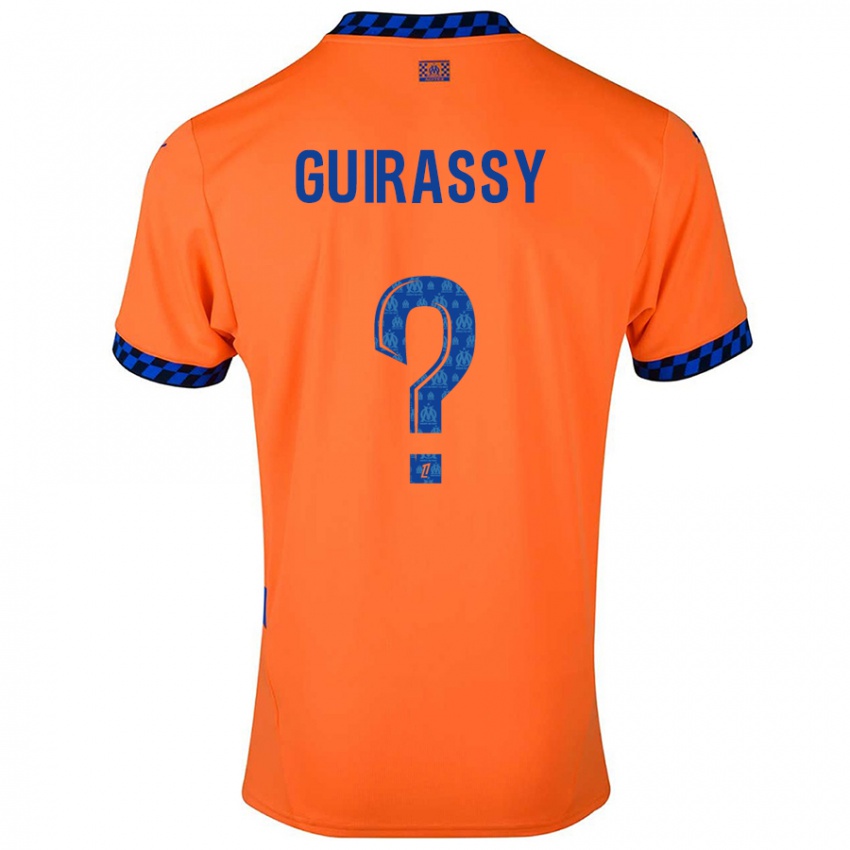 Kinderen Moctar Guirassy #0 Oranje Donkerblauw Thuisshirt Derde Tenue 2024/25 T-Shirt