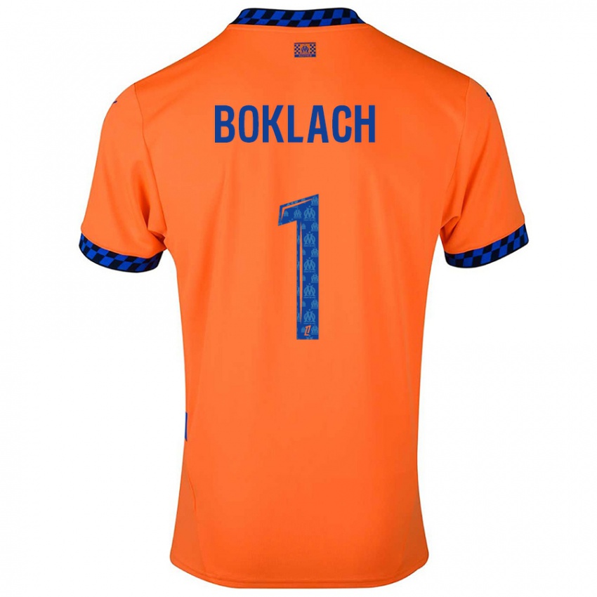 Kinderen Kateryna Boklach #1 Oranje Donkerblauw Thuisshirt Derde Tenue 2024/25 T-Shirt