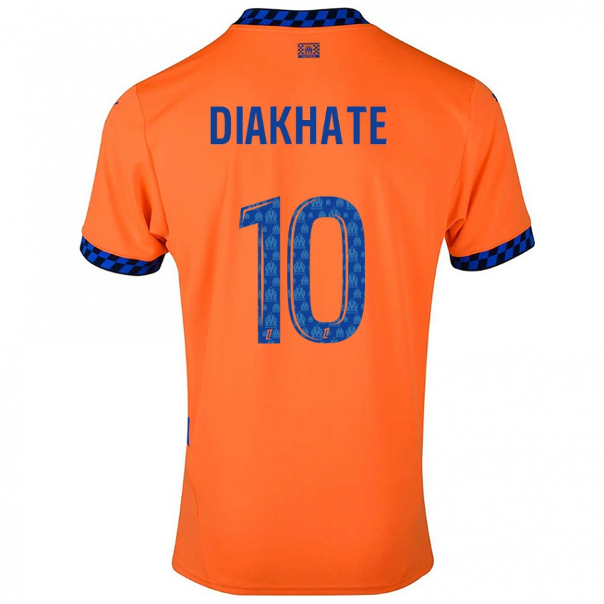 Kinderen Ndeye Awa Diakhaté #10 Oranje Donkerblauw Thuisshirt Derde Tenue 2024/25 T-Shirt