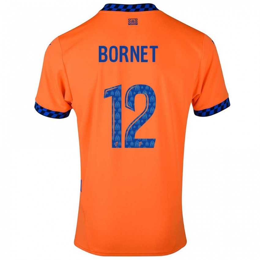 Kinderen Camille Bornet #12 Oranje Donkerblauw Thuisshirt Derde Tenue 2024/25 T-Shirt