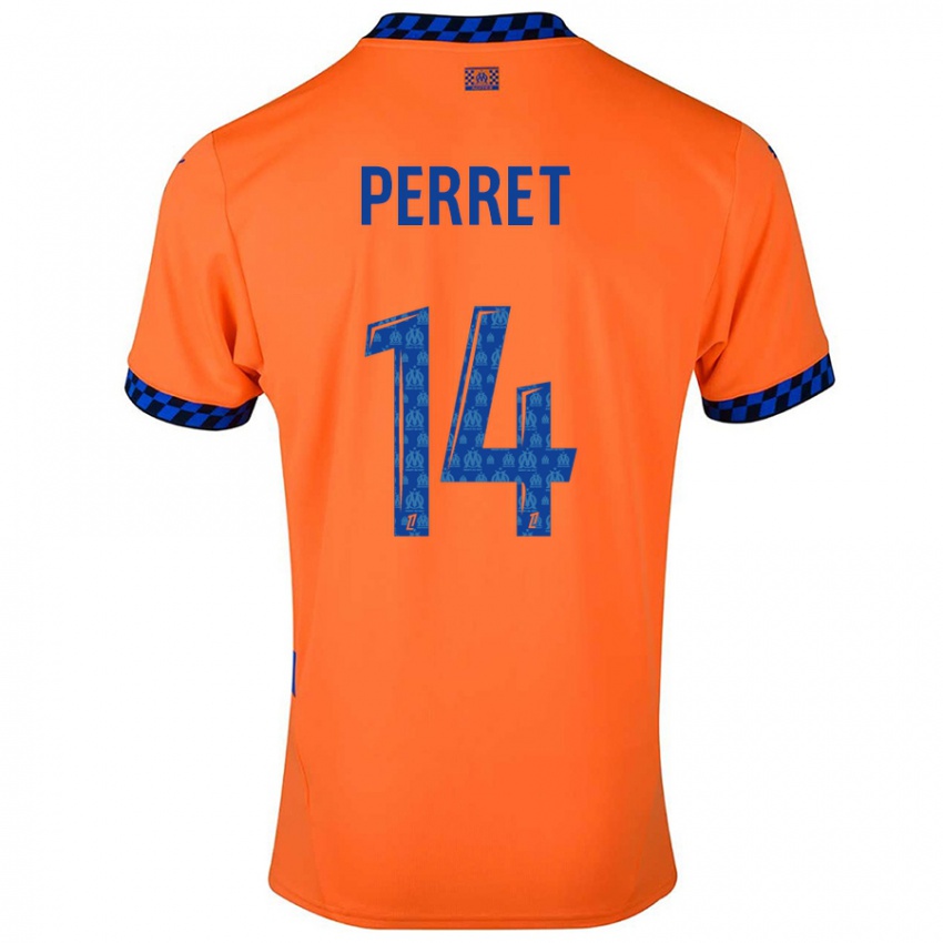 Kinderen Jenny Perret #14 Oranje Donkerblauw Thuisshirt Derde Tenue 2024/25 T-Shirt