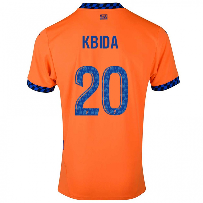 Kinderen Inès Kbida #20 Oranje Donkerblauw Thuisshirt Derde Tenue 2024/25 T-Shirt