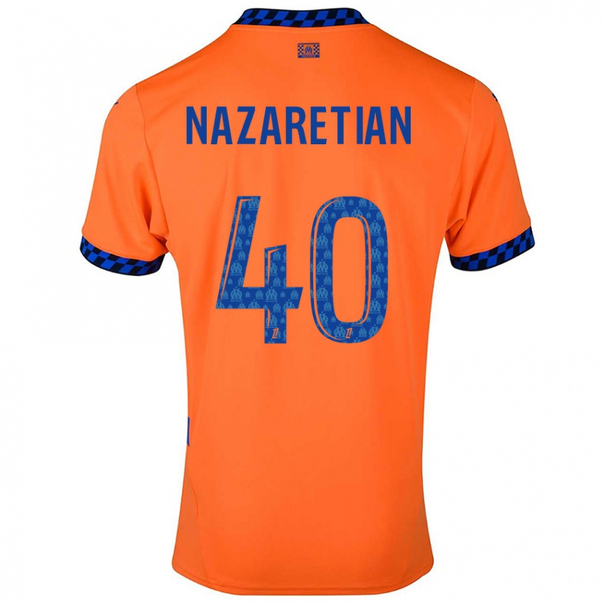 Kinderen Manuel Nazaretian #40 Oranje Donkerblauw Thuisshirt Derde Tenue 2024/25 T-Shirt