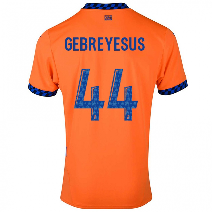 Kinderen Esey Gebreyesus #44 Oranje Donkerblauw Thuisshirt Derde Tenue 2024/25 T-Shirt