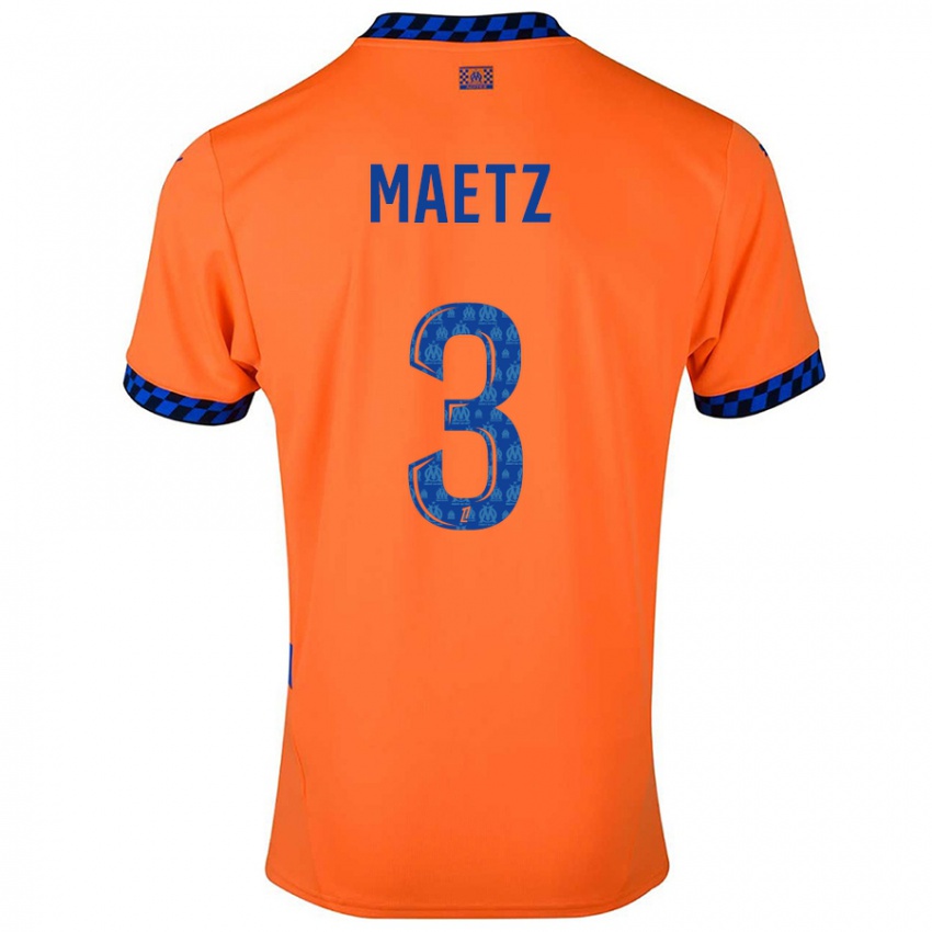 Kinderen Agathe Maetz #3 Oranje Donkerblauw Thuisshirt Derde Tenue 2024/25 T-Shirt