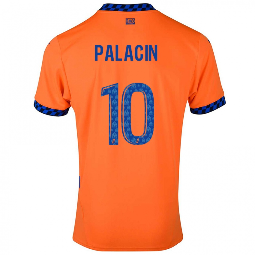 Kinderen Sara Palacin #10 Oranje Donkerblauw Thuisshirt Derde Tenue 2024/25 T-Shirt