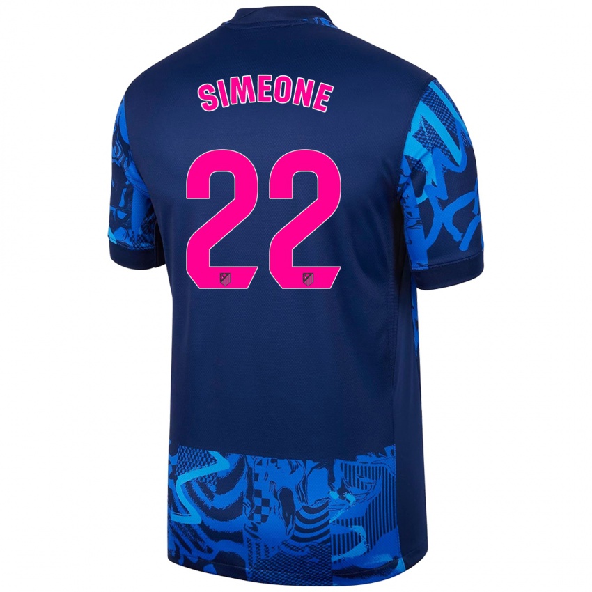 Kinderen Giuliano Simeone #22 Koningsblauw Thuisshirt Derde Tenue 2024/25 T-Shirt