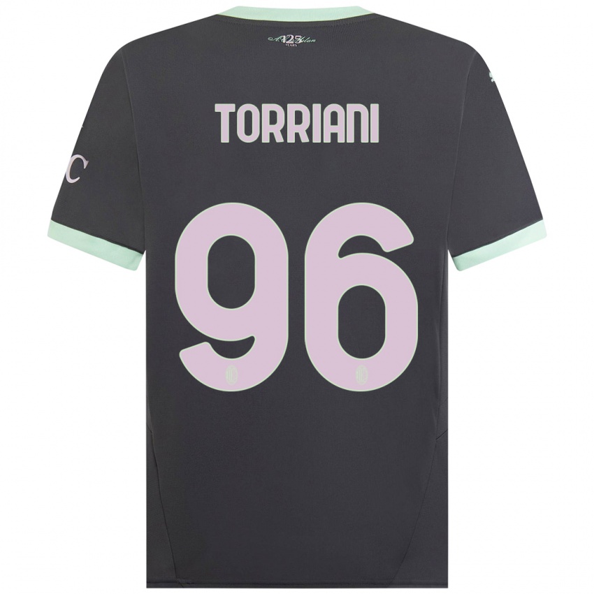 Kinderen Lorenzo Torriani #96 Grijs Thuisshirt Derde Tenue 2024/25 T-Shirt