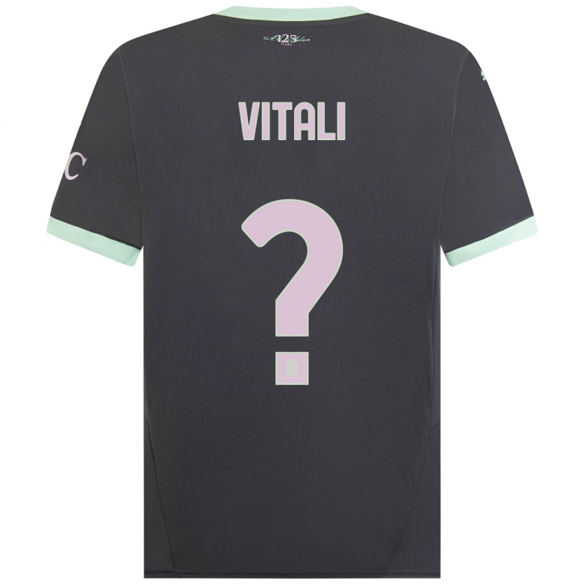 Kinderen Michael Vitali #0 Grijs Thuisshirt Derde Tenue 2024/25 T-Shirt