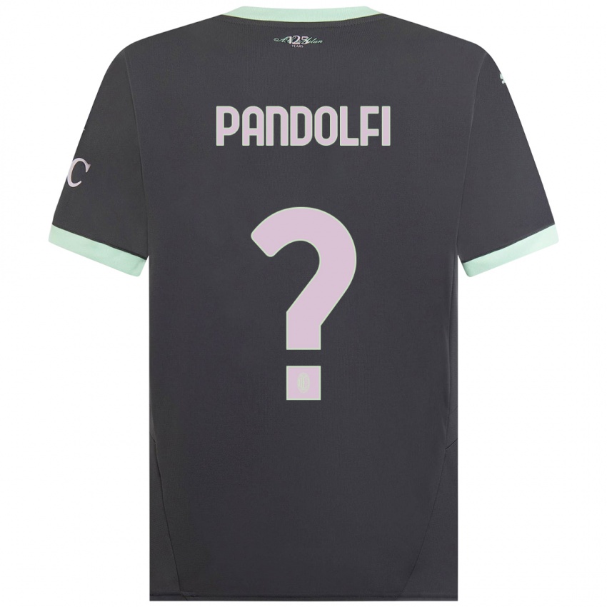 Kinderen Fabio Pandolfi #0 Grijs Thuisshirt Derde Tenue 2024/25 T-Shirt