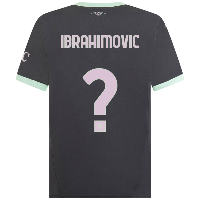 Kinderen Vincent Ibrahimovic #0 Grijs Thuisshirt Derde Tenue 2024/25 T-Shirt