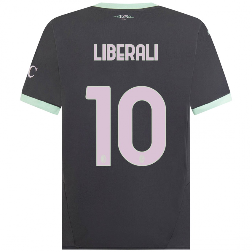 Kinderen Mattia Liberali #10 Grijs Thuisshirt Derde Tenue 2024/25 T-Shirt