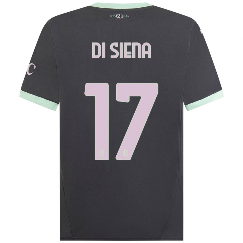 Kinderen Andrea Di Siena #17 Grijs Thuisshirt Derde Tenue 2024/25 T-Shirt