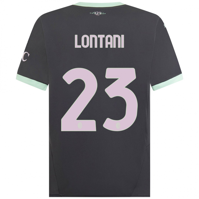 Kinderen Simone Lontani #23 Grijs Thuisshirt Derde Tenue 2024/25 T-Shirt