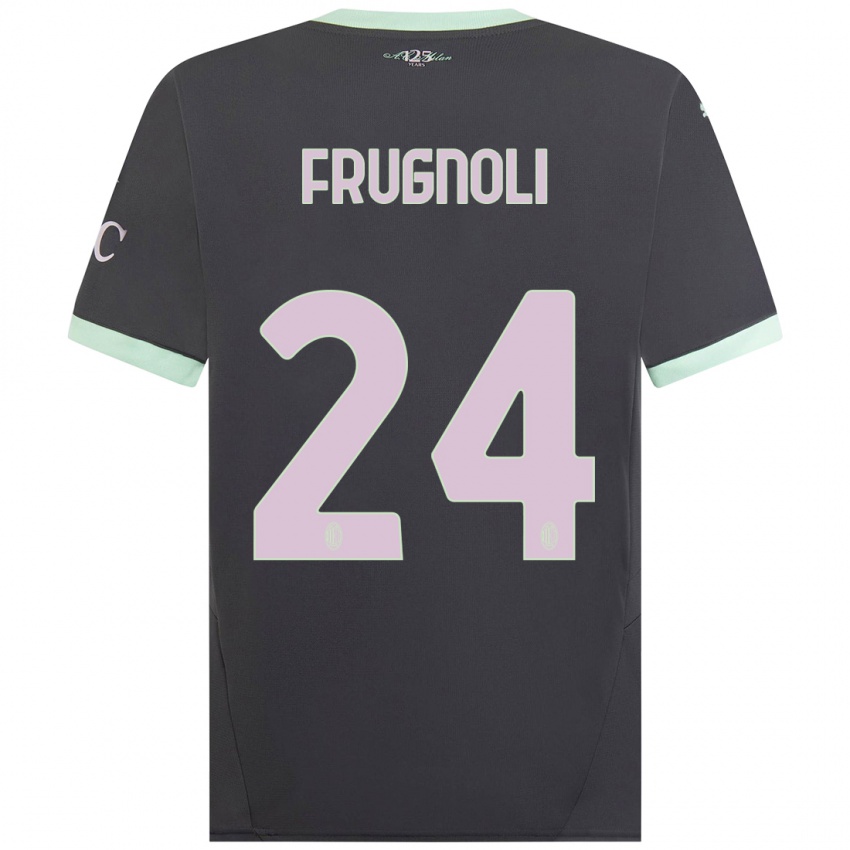 Kinderen Leonardo Frugnoli #24 Grijs Thuisshirt Derde Tenue 2024/25 T-Shirt