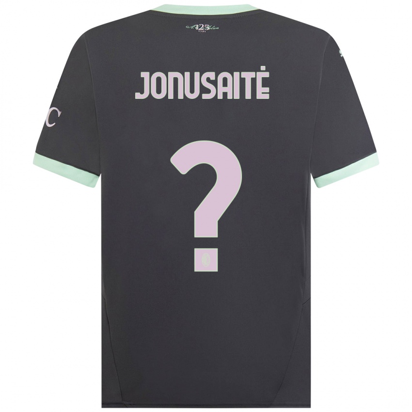 Kinderen Rimantė Jonušaitė #0 Grijs Thuisshirt Derde Tenue 2024/25 T-Shirt