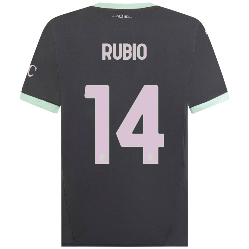 Kinderen Silvia Rubio #14 Grijs Thuisshirt Derde Tenue 2024/25 T-Shirt