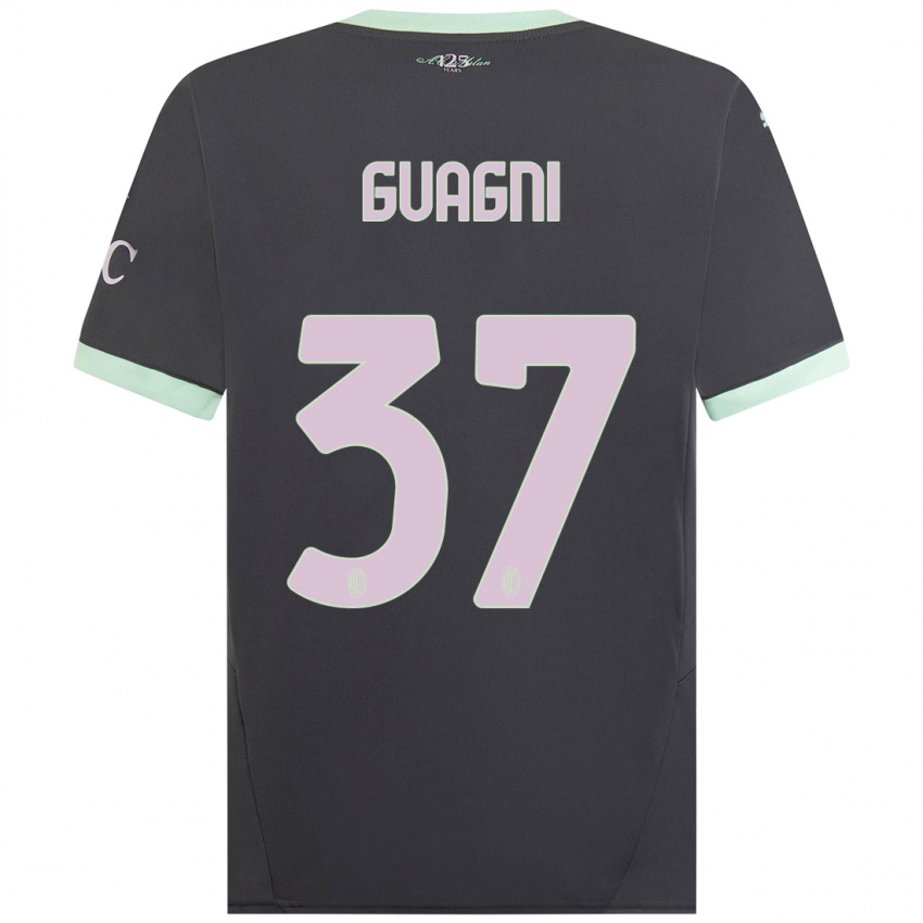 Kinderen Alia Guagni #37 Grijs Thuisshirt Derde Tenue 2024/25 T-Shirt